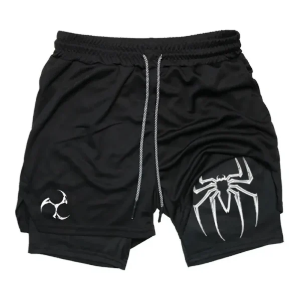 Summer Men’s Training Shorts – Dual‑Layer Design with Towel Loop