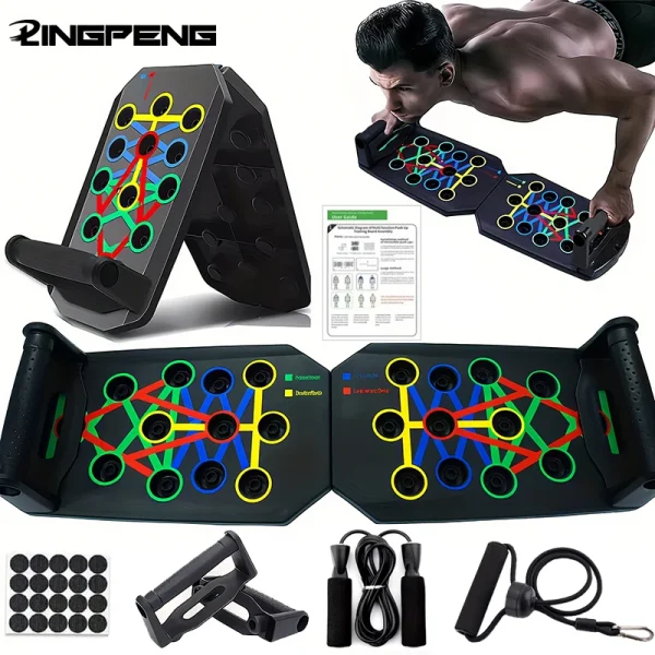 Compact Push‑Up Board Set – Color‑Coded Strength Training Anywhere