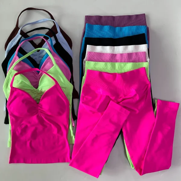 Women’s Activewear Set – Seamless Tank & High‑Waist Leggings