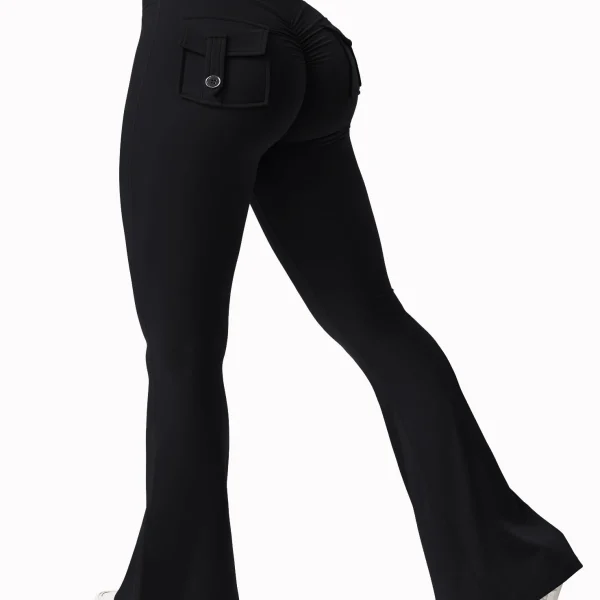 Wide‑Leg Yoga Trousers – High‑Rise Tummy‑Control Workout & Casual Wear